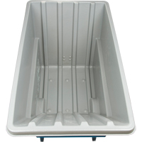 Chariot basculeur en acier, Poly&eacute;thyl&egrave;ne, 1,1 vg³, Capacit&eacute; de charge de 1250 lb Dufferin Supply