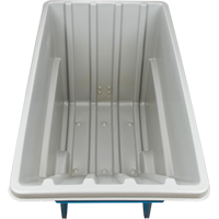 Chariot basculeur en acier, Poly&eacute;thyl&egrave;ne, 1,1 vg³, Capacit&eacute; de charge de 2000 lb Dufferin Supply