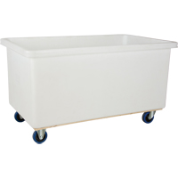 Straight Wall Box Truck, White Polyethylene, 57" L x 34" W x 33" H, 22 cu. ft. Volume, 600 lbs. Capacity Dufferin Supply