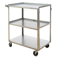 Shelf Carts, 3 Tiers, 17-5/8" W x 33" H x 27-1/8" D, 300 lbs. Capacity Dufferin Supply