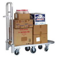 Aluminum Merchandise Cart, 20" W x 55-1/4" L, 1200 lbs. Cap., Polyurethane Wheels Dufferin Supply