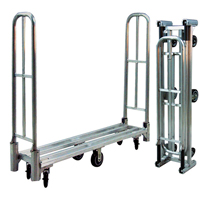 Aluminum U-Boat Folding Utility Cart, 16" W x 60" L, 1500 lbs. Cap., Polyurethane Wheels Dufferin Supply