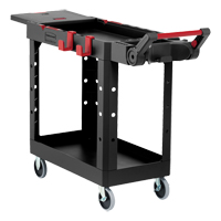 Chariot utilitaire robuste et polyvalent, 2 tiers, 17-3/4" x 36" x 46-1/5", Capacit&eacute; 500 lb Dufferin Supply