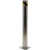 Safety Bollard, Stainless Steel, 42" H x 8" W, Silver Dufferin Supply