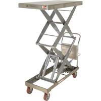 Manual Hydraulic Scissor Lift Table, 47-1/2" L x 24" W, Partial Stainless Steel, 1500 lbs. Capacity Dufferin Supply