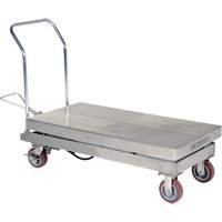 Manual Hydraulic Scissor Lift Table, 47" L x 24" W, Partial Stainless Steel, 2000 lbs. Capacity Dufferin Supply