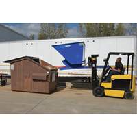 Self-Dumping Hopper, Steel, 3 cu.yd., Blue Dufferin Supply