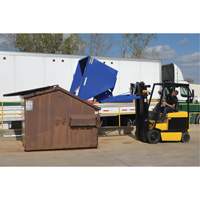 Self-Dumping Hopper, Steel, 3 cu.yd., Blue Dufferin Supply