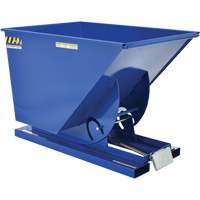 Self-Dumping Hopper, Steel, 1 cu.yd., Blue Dufferin Supply