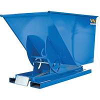 Self-Dumping Hopper, Steel, 1 cu.yd., Blue Dufferin Supply