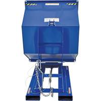 Self-Dumping Hopper, Steel, 1 cu.yd., Blue Dufferin Supply