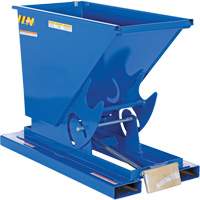 Self-Dumping Hopper, Steel, 1/3 cu.yd., Blue Dufferin Supply