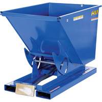 Self-Dumping Hopper, Steel, 1/2 cu.yd., Blue Dufferin Supply