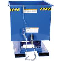 Self-Dumping Hopper, Steel, 1/2 cu.yd., Blue Dufferin Supply