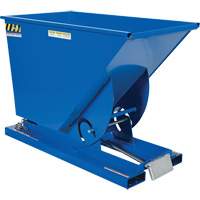 Self-Dumping Hopper, Steel, 3/4 cu.yd., Blue Dufferin Supply