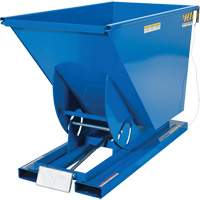 Self-Dumping Hopper, Steel, 3/4 cu.yd., Blue Dufferin Supply