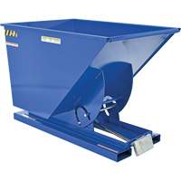 Self-Dumping Hopper, Steel, 1 cu.yd., Blue Dufferin Supply