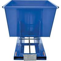 Self-Dumping Hopper, Steel, 1 cu.yd., Blue Dufferin Supply