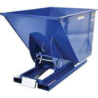 Self-Dumping Hopper, Steel, 1 cu.yd., Blue Dufferin Supply