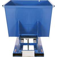 Self-Dumping Hopper, Steel, 1-1/2 cu.yd., Blue Dufferin Supply