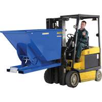 Self-Dumping Hopper, Steel, 1-1/2 cu.yd., Blue Dufferin Supply