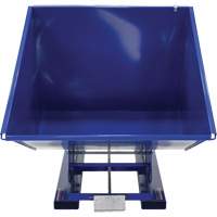 Self-Dumping Hopper, Steel, 2 cu.yd., Blue Dufferin Supply