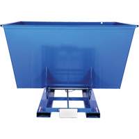 Self-Dumping Hopper, Steel, 2-1/2 cu.yd., Blue Dufferin Supply