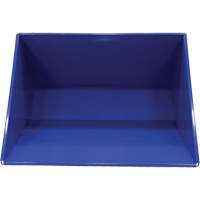 Self-Dumping Hopper, Steel, 3 cu.yd., Blue Dufferin Supply