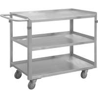 Industrial Grade Shelf Cart, 3 Tiers, 16-3/4" W x 34" H x 30-7/16" D, 600 lbs. Capacity Dufferin Supply