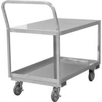 Industrial Grade Low Profile Shop Cart, 2 Tiers, 24-1/8" W x 40-3/4" D x 38-1/8" H, 1200 lbs. Cap. Dufferin Supply