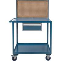 Mobile Service Cart, 2 Tiers, 24" W x 57" H x 40" D, 1200 lbs. Capacity Dufferin Supply