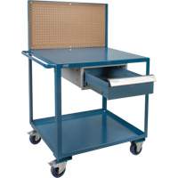 Mobile Service Cart, 2 Tiers, 24" W x 57" H x 40" D, 1200 lbs. Capacity Dufferin Supply