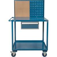 Mobile Service Cart, 2 Tiers, 24" W x 57" H x 40" D, 1200 lbs. Capacity Dufferin Supply