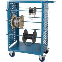 Mobile Wire Spool Cart, Steel, 6 Rod, 21" W x 48" H x 38" D, 1200 lbs. Capacity Dufferin Supply