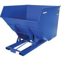 Self-Dumping Hopper, Steel, 4 cu.yd., Blue Dufferin Supply