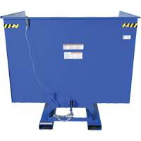 Self-Dumping Hopper, Steel, 4 cu.yd., Blue Dufferin Supply