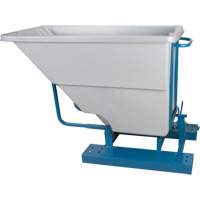Self-Dumping Hopper, Polyethylene, 5/8 cu.yd., Grey Dufferin Supply
