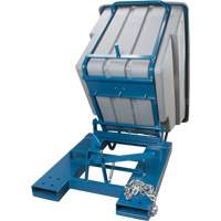 Self-Dumping Hopper, Polyethylene, 1-1/10 cu.yd, Grey Dufferin Supply