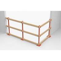 ProGuards Temporary Guard Rail Posts, 8" W x 39" H, Orange Dufferin Supply