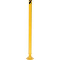 Spring Loaded Bollard, Steel, 42" H x 2-1/8" W, Yellow Dufferin Supply