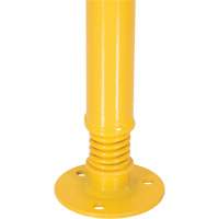 Spring Loaded Bollard, Steel, 42" H x 2-1/8" W, Yellow Dufferin Supply