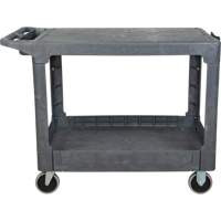 Chariot utilitaire pour l'entretien avec tablette plate, 2 tiers, 25-1/4" x 32-1/4" x 44", Capacit&eacute; 550 lb Dufferin Supply