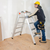 Poste de travail chevalet de sciage portatif, Cadre Aluminium, 12-1/4" p x 56" h Dufferin Supply