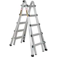 Telescoping Multi-Position Ladder, Aluminum, 300 lbs., CSA Grade 1A Dufferin Supply