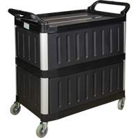 Utility Cart, 3 Tiers, 19-3/4" x 37-1/2" x 40-1/4", 250 lbs. Capacity Dufferin Supply
