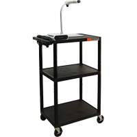 Chariot utilitaire &eacute;lectrique, 3 tiers, 24" x 42" x 18", Capacit&eacute; 300 lb Dufferin Supply