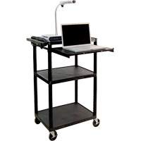 Chariot utilitaire &eacute;lectrique, 3 tiers, 24" x 42" x 18", Capacit&eacute; 300 lb Dufferin Supply