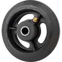 Mold-On Rubber Wheel, 5'' (127 mm) Dia. x 1-1/2" (38 mm) W, 400 lbs. (181 kg.) Capacity Dufferin Supply