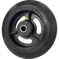 Mold-On Rubber Wheel, 6'' (152 mm) Dia. x 1-1/2" (38 mm) W, 450 lbs. (204 kg.) Capacity Dufferin Supply
