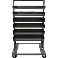 Single-Sided Heavy Duty A-Frame Cart with 6 Trays, 38" x 25" x 63", 2500 lbs. Capacity Dufferin Supply